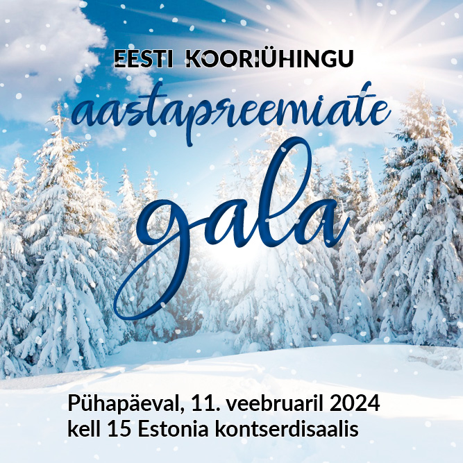 Pühapäeval, 11. veebruaril  jagab Eesti Kooriühing aastapreemiaid