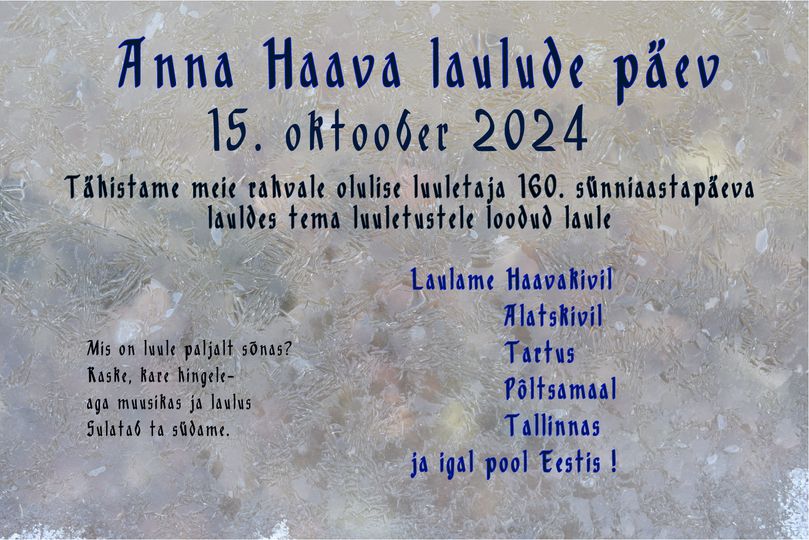 Anna Haava laulude päev